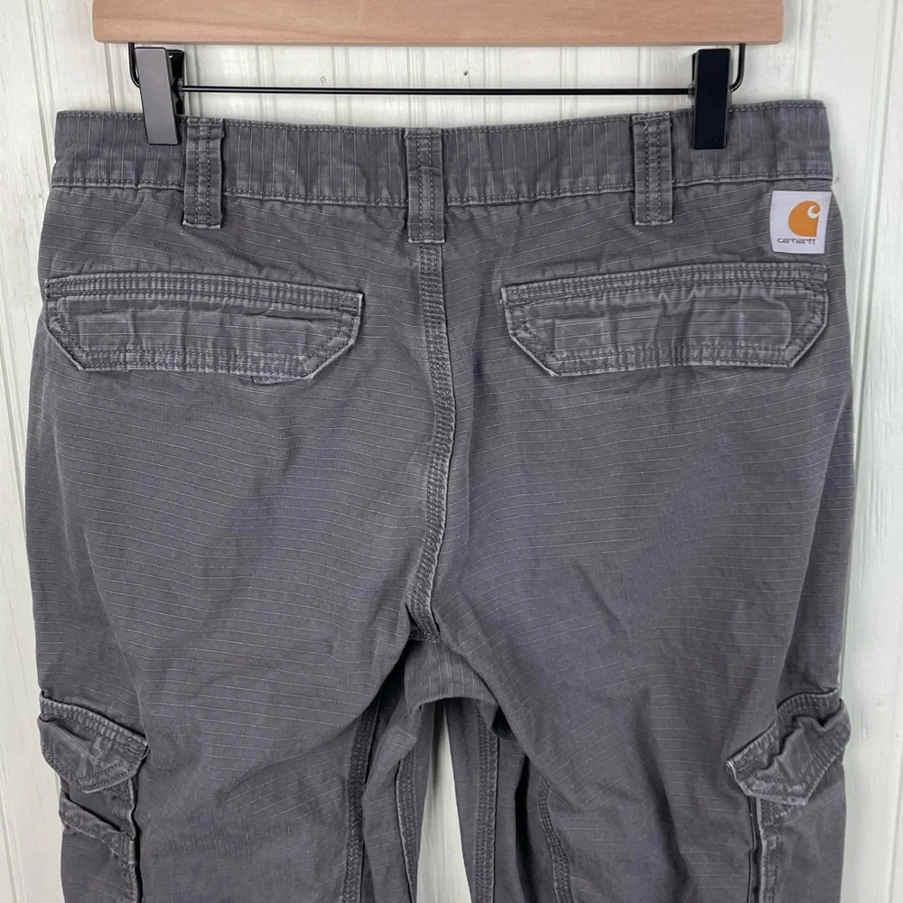 Carhartt Force Relaxed Fit Ripstop Cargo Work Pants Size 34 x 30 Tappan Gray